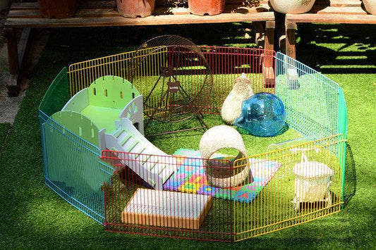 Rainbow Ventilated Hamster Cage Fence Set.