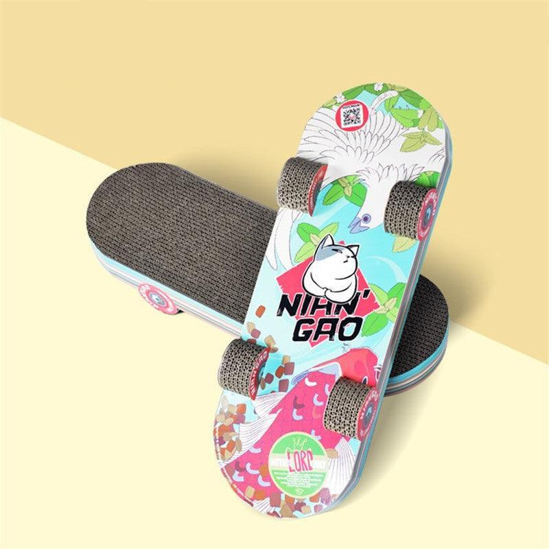 Skateboard Cat Scratching Board - The Ultimate Playtime Haven For Your Feline Friend - Pets Perfect