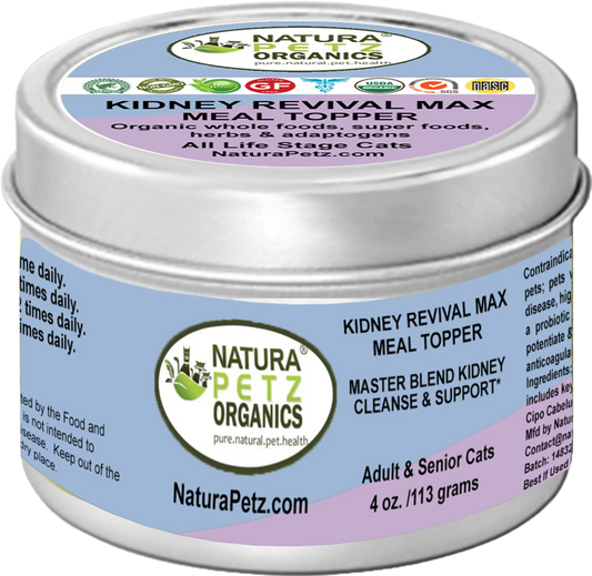 Kidney Revival Max Meal Topper* Master Blend Kidney Cleanse & Support* Adult And Senior Dogs & Cats* - Pets Perfect