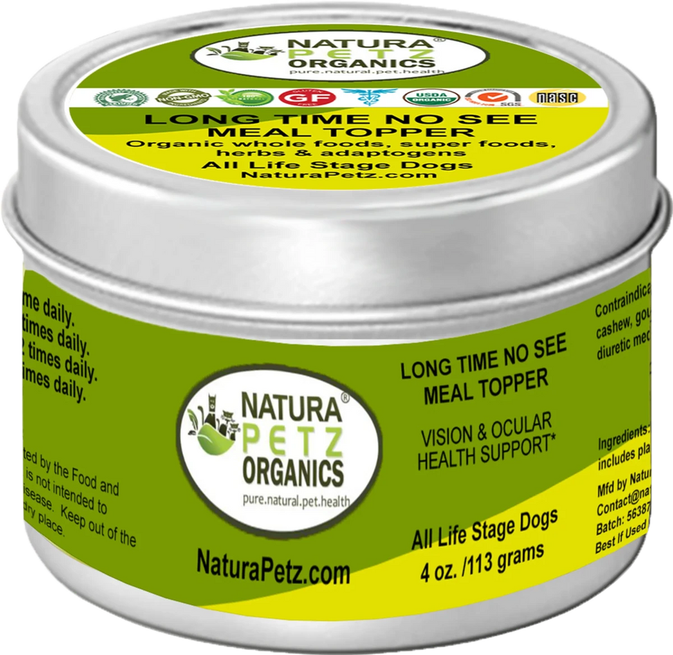 Long Time No See Meal Topper* Vision & Ocular Health Support* in Dogs, 1/Dog meal topper - turkey flavoring