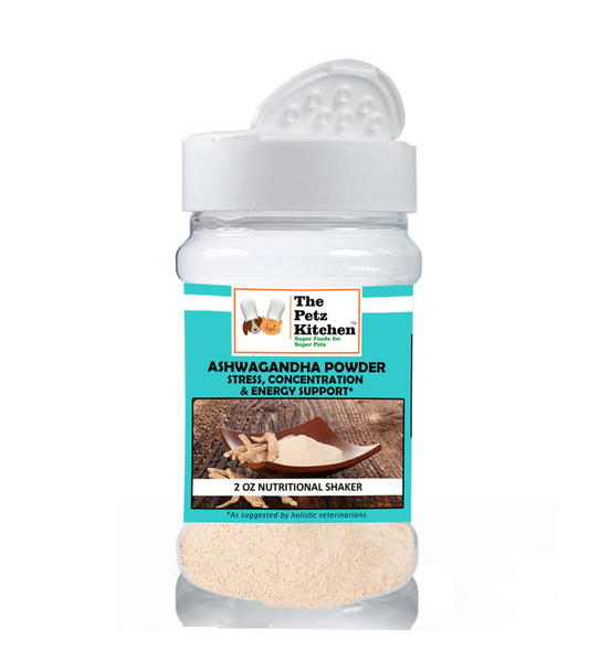 Ashwagandha Powder - Stress, Concentration & Energy Support* The Petz Kitchen Dogs Cats - Pets Perfect