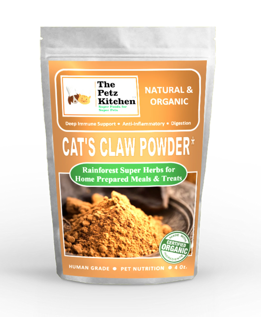 Cat'S Claw Powder Immune & Inflammation Support* The Petz Kitchen Organic & Human Grade Ingredients For Home Prepared Meals & Treats - Pets Perfect