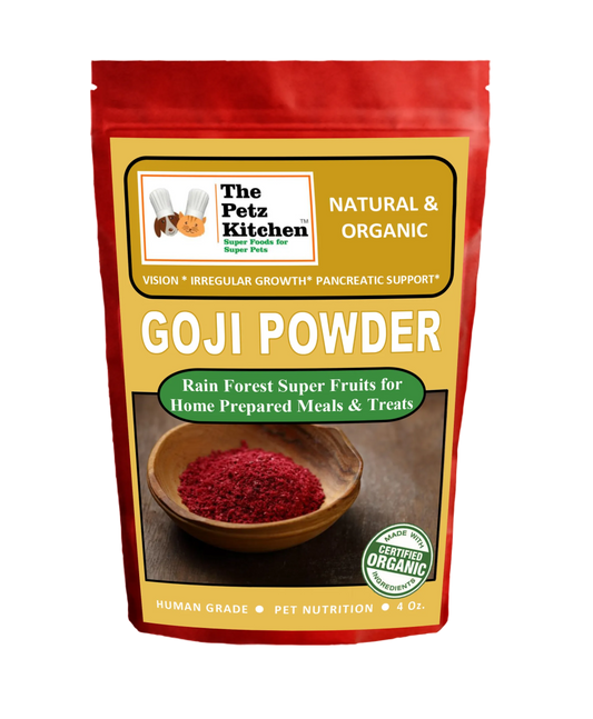 Goji Powder - Vision, Irregular Growth & Pancreatic Support* The Petz Kitchen - Pets Perfect