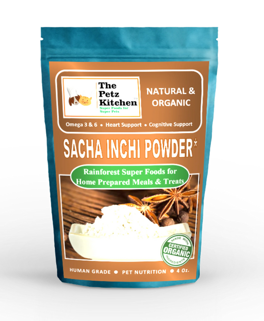 Sacha Inchi Omega 3 & 6 Digestive Support The Petz Kitchen - Organic & Human Grade Ingredients For Home Prepared Meals & Treats - Pets Perfect