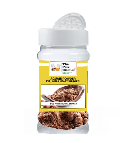 Aguaje Powder - Eye, Skin & Heart Support* The Petz Kitchen Dog & Cat, 2 OZ/1