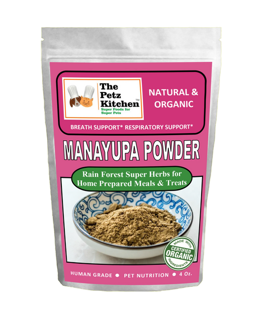Manayupa Powder - Breath Support & Respiratory Support* The Petz Kitchen For Dogs & Cats* - Pets Perfect