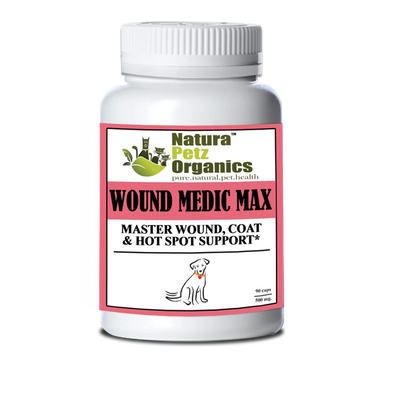Wound Medic Max Caps* Master Wound, Skin & Coat Support For Dogs &, DOG 90 CAPS - 500 MG/1