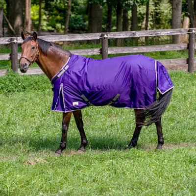 TuffRider Comfy-Fit Medium Weight Standard Neck Turnout Blanket with, Purple/84