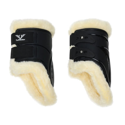 TuffRider Airflow Iron Man Sherpa Fleece Fetlock Boots-Black-Cob, 1