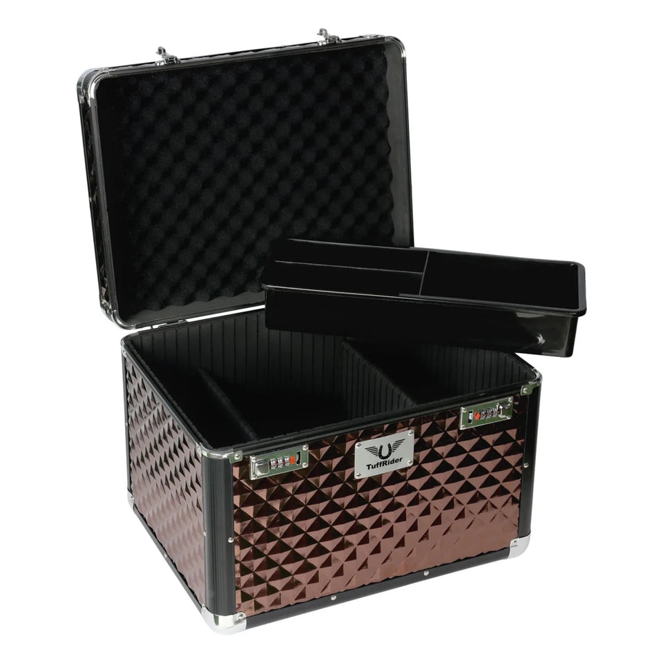 TuffRider Aluminium Diamond Grooming Box-Black, view 9