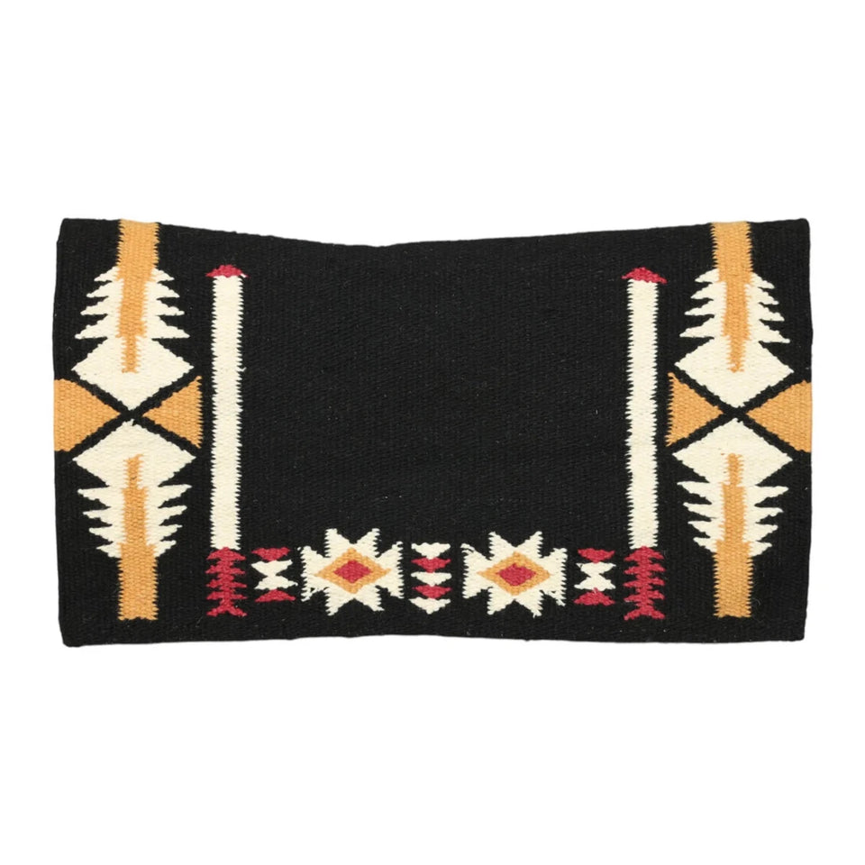 TuffRider Wyoming Contoured Single Weave Saddle Blanket-Rust/Tan-34 x, view 4