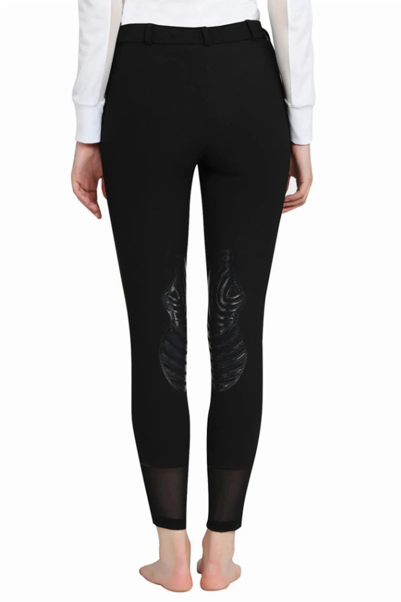 TuffRider Tiffany Ribbed Breeches - Silicone Knee Patch Riding Pants, view 19