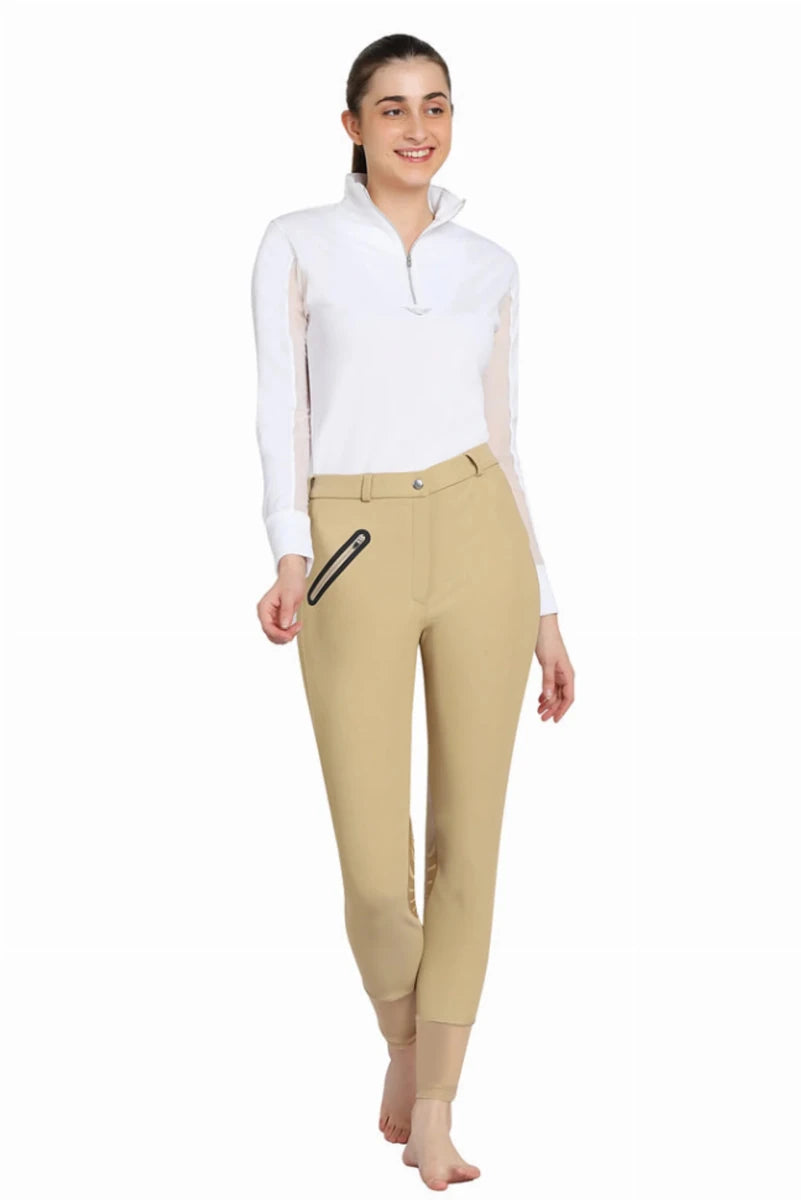 Tuffrider Tiffany Ribbed Breech With Silicone Knee Patch, view 7