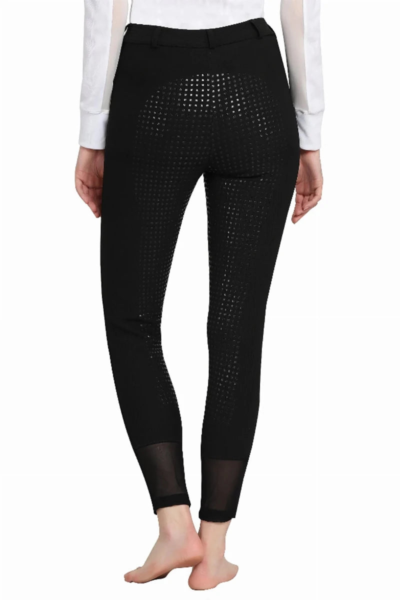 TuffRider Tiffany Ribbed Breeches with Silicone Full Seat, view 19