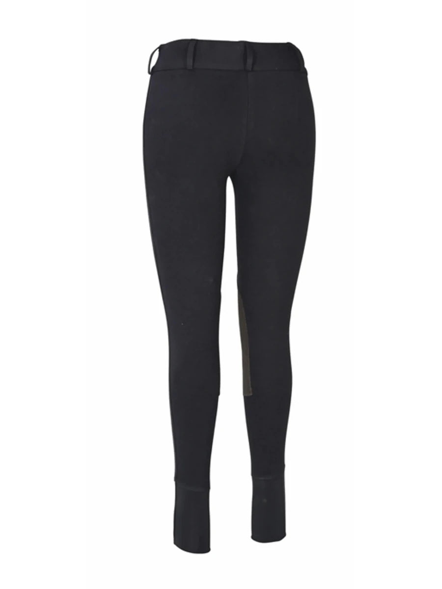 TuffRider Ladies Cotton Lowrise Wide Waistband Knee Patch Breeches, view 17