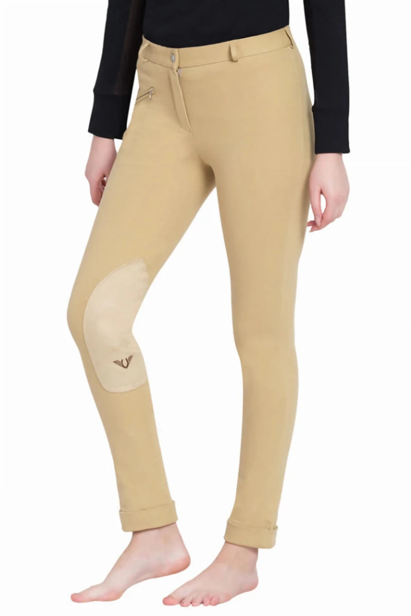 Women's Cotton Jodhpurs - Traditional Riding Pants with UltraGripp, Light tan/28, view 9