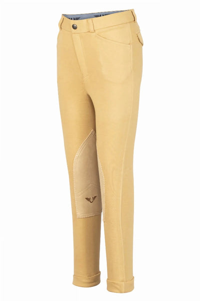 Boys Riding Jodhpurs - TuffRider Patrol Light Cotton/Spandex Jodhpurs, Light tan/6