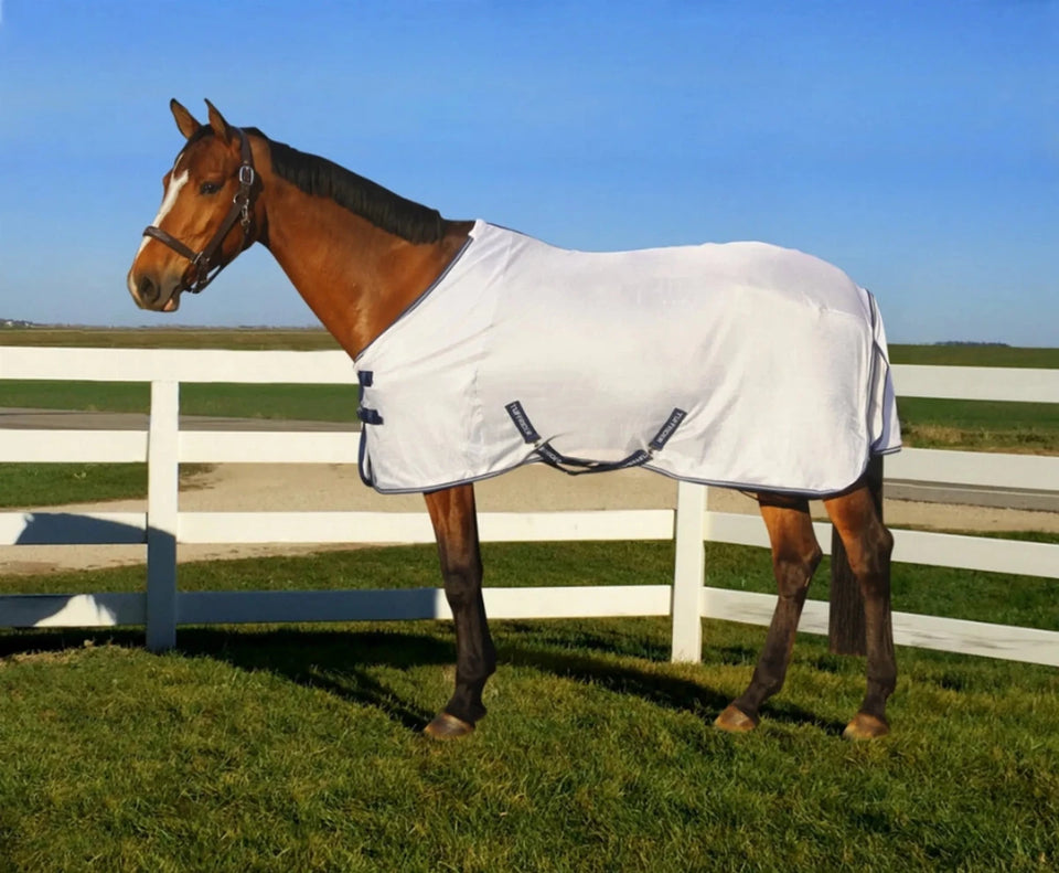 Horse Fly Sheet - TuffRider Sport Mesh Lightweight Fly Protection, White/57, view 28