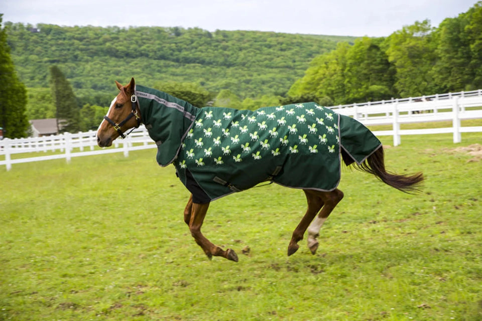 Tuffrider 1200D Ripstop 220 Gms Polyfill Horse Print Combo Neck Two, view 9