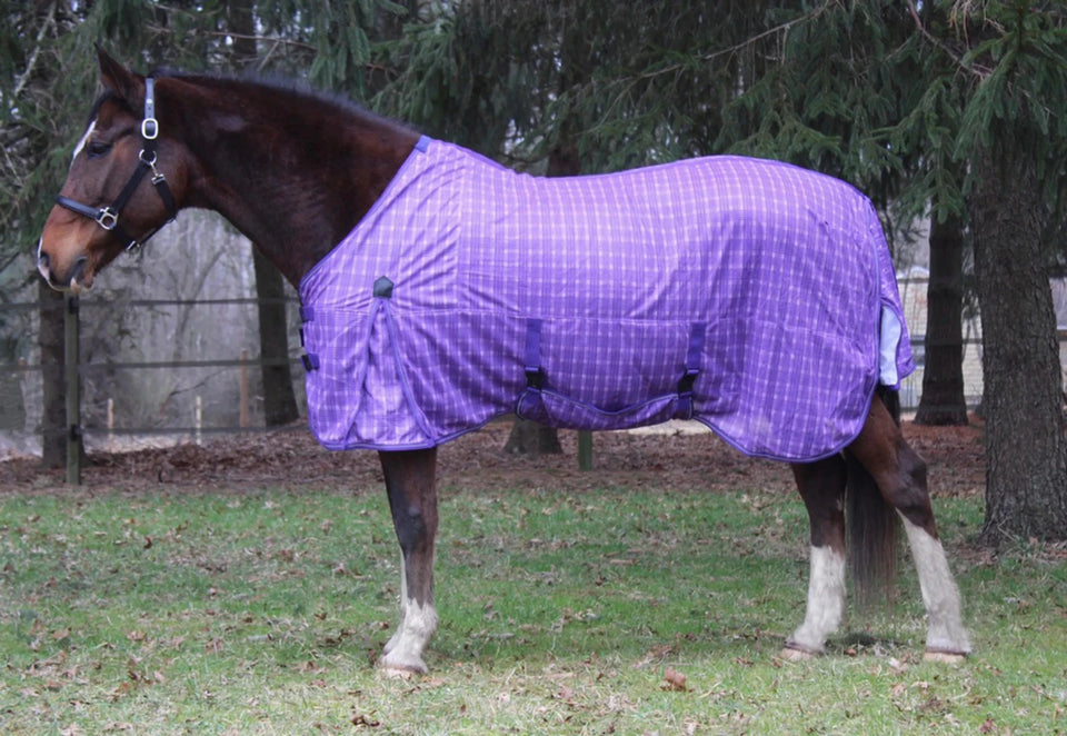 TuffRider Power Mesh Plaid Fly Sheet, orchid/violet/81, view 5
