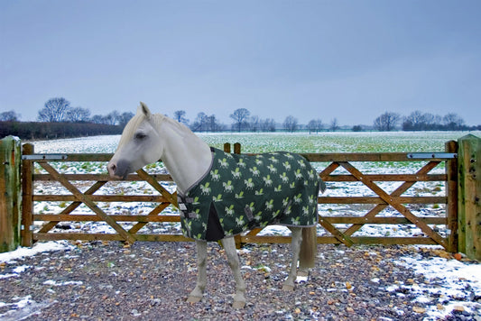 Waterproof Pony Turnout Blanket - 220g Insulated Winter Horse Blanket with Fun Print