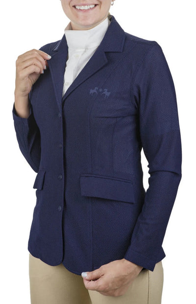 Equine Couture Women EquiVent 4-Snap Button Lite Show Coat, XS/1