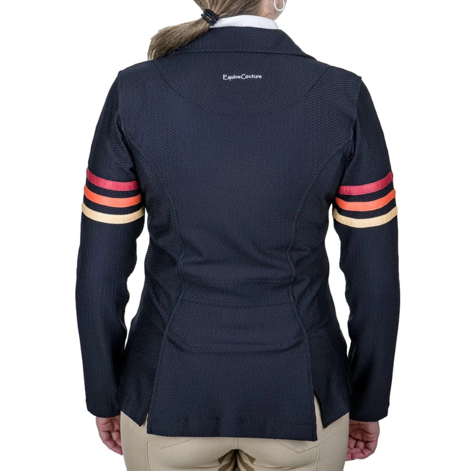 Equine Couture Women's EquiVent Gradient Show Coat with Arm Stripes, view 17