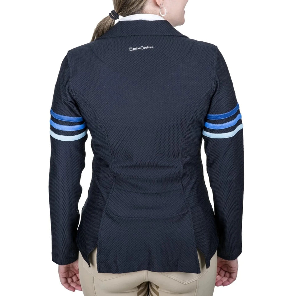 Equine Couture Women's EquiVent Gradient Show Coat with Arm Stripes, view 19