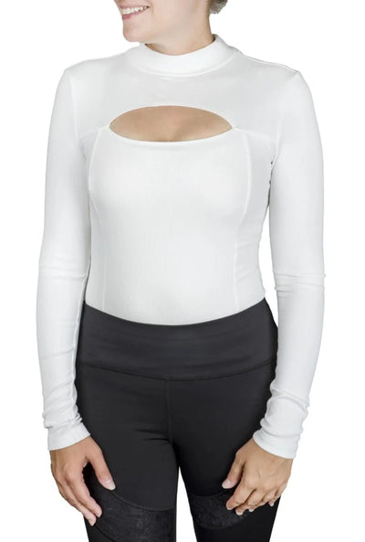 Spicy Girl Thyme Long Sleeve Shirt by EC- White- Large