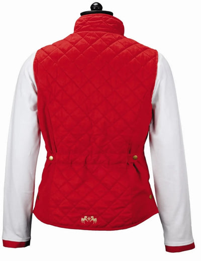 Equine Couture Ladies Spinnaker Micro Suede Vest, Red/XL