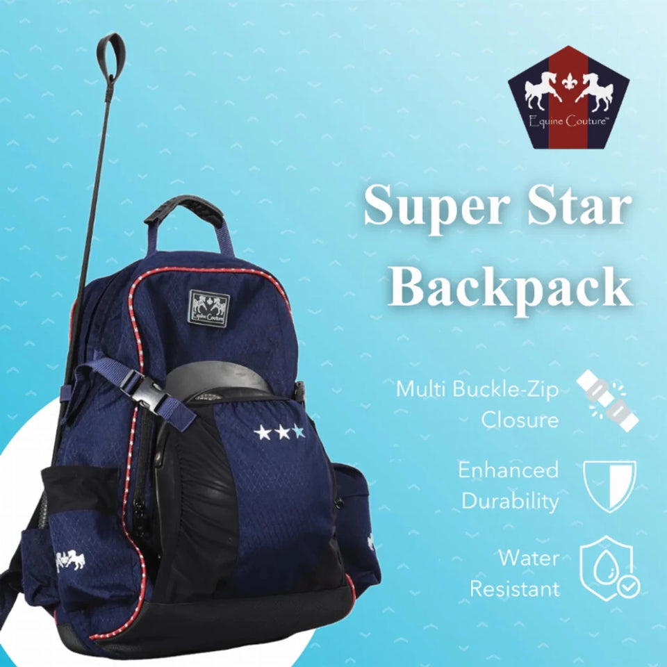 Water-Resistant Backpack - Equestrian Gear Bag with Multiple Pockets, view 5