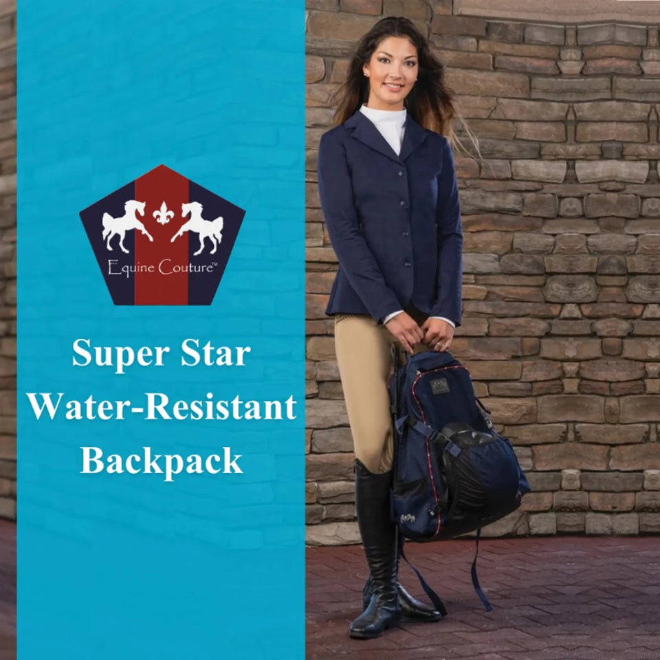 Water-Resistant Backpack - Equestrian Gear Bag with Multiple Pockets, view 6