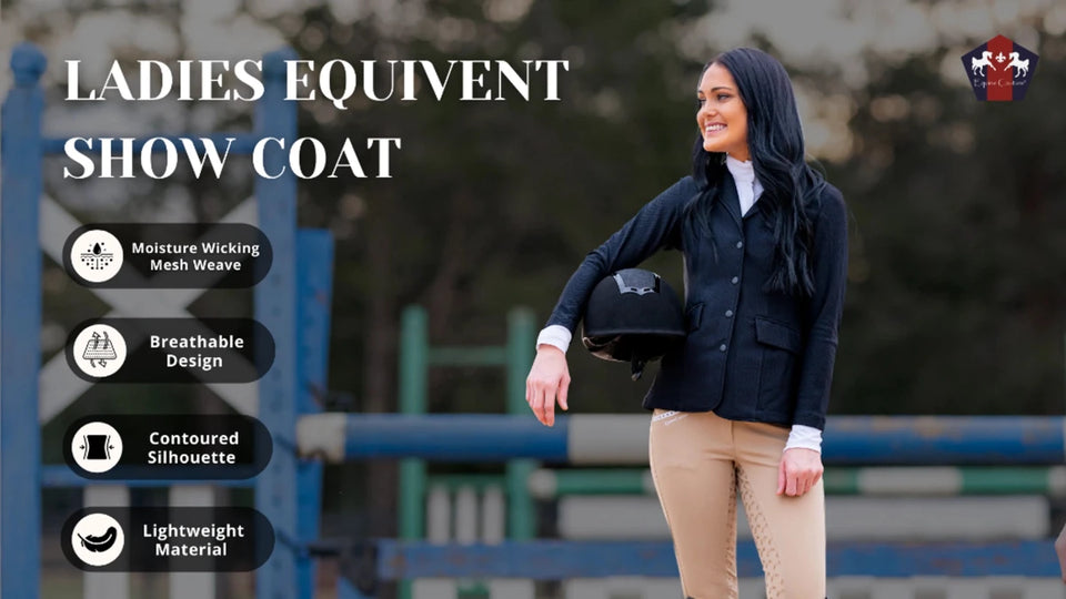 Equine Couture Women EquiVent 4-Snap Button Show Coat, view 19