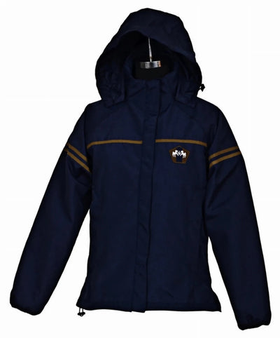 Women's Waterproof Riding Jacket, Equine Couture Farm House, Ec navy/military olive/X-LARGE