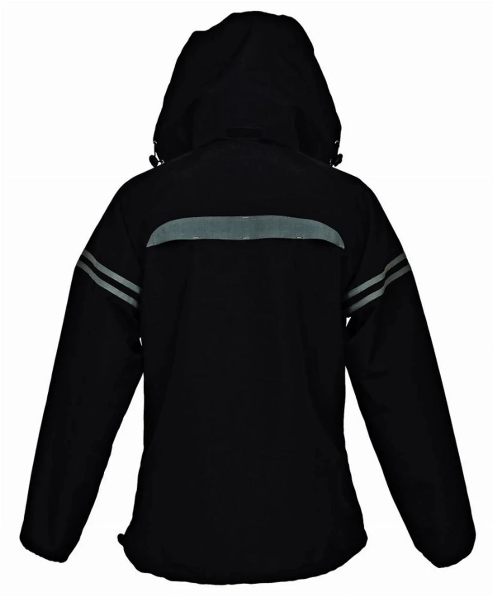 Women's Waterproof Riding Jacket, Equine Couture Farm House, Black/ash gray/XXX-LARGE, view 17
