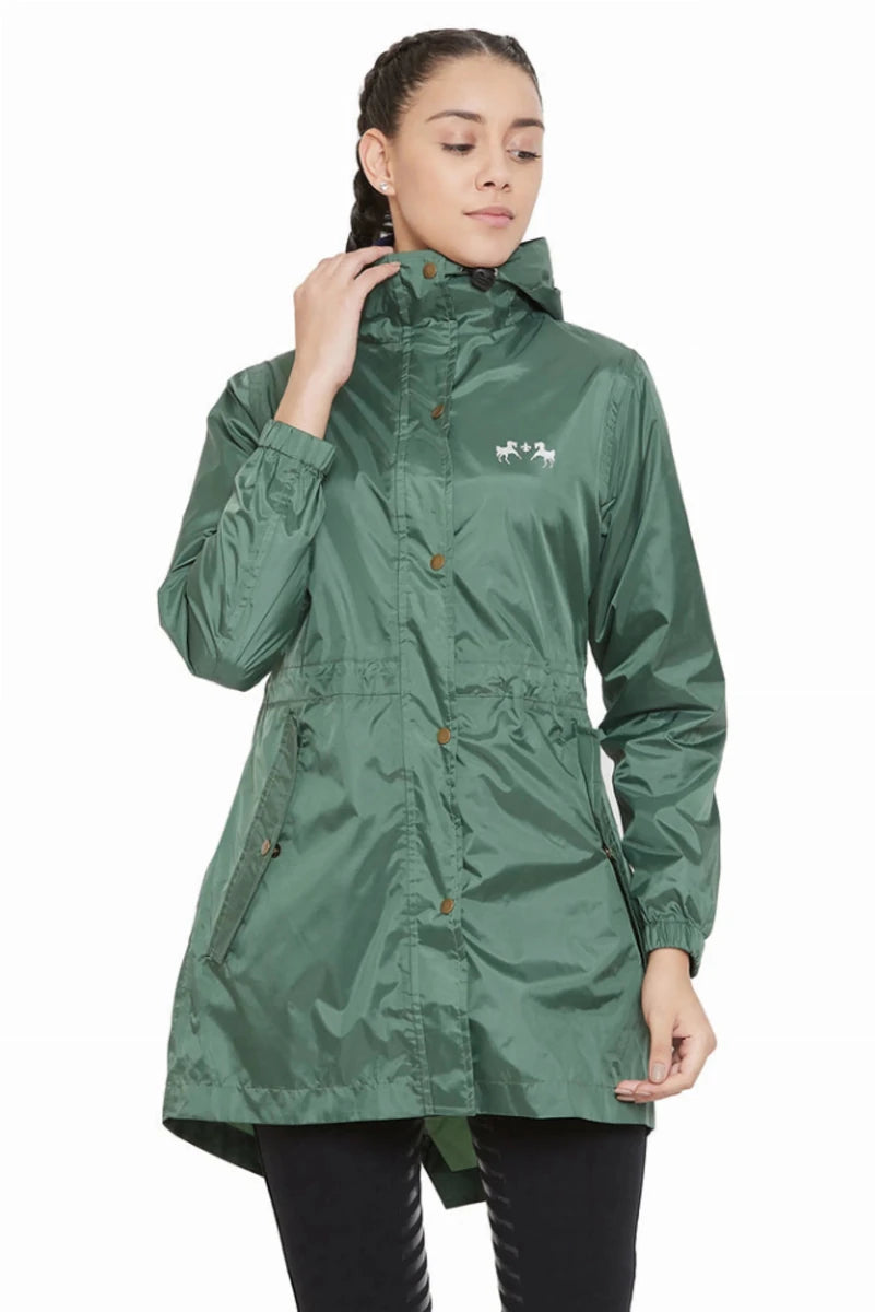 Equine Couture Element Rain Jacket, Cilantro/S, view 6