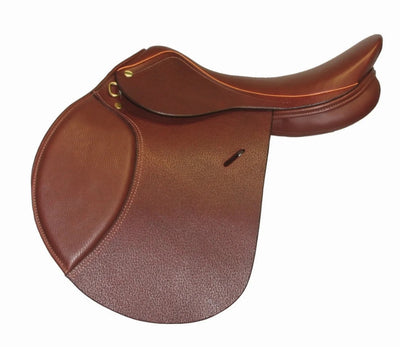 Close Contact Saddle, Flocked Jumping Saddle with Padded Flaps, 15/Regular