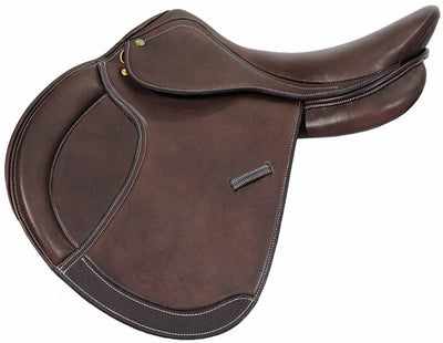 Close Contact Jumping Saddle - Professional Saddle with Adj. Knee, Havana/16