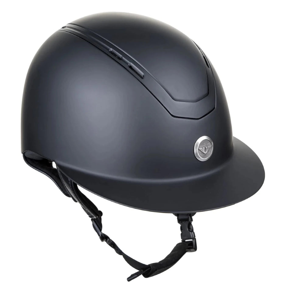TuffRider Guardian Matte Wide Brim Helmet- Navy- Large, view 8