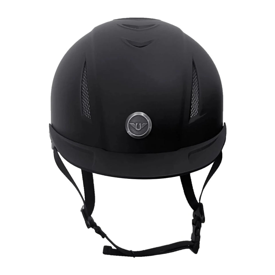 TuffRider Shield Riding Helmet with Adjust A Dial-Black-Large