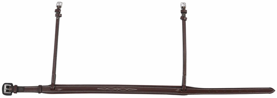Horse Bridle Noseband - Henri de Rivel Pro Wide Padded Raised Fancy, Australian nut/OVERSIZE, view 2