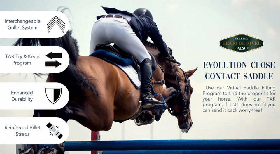 Henri De Rivel Regular Evolution Close Contact Saddle - Havana, view 9