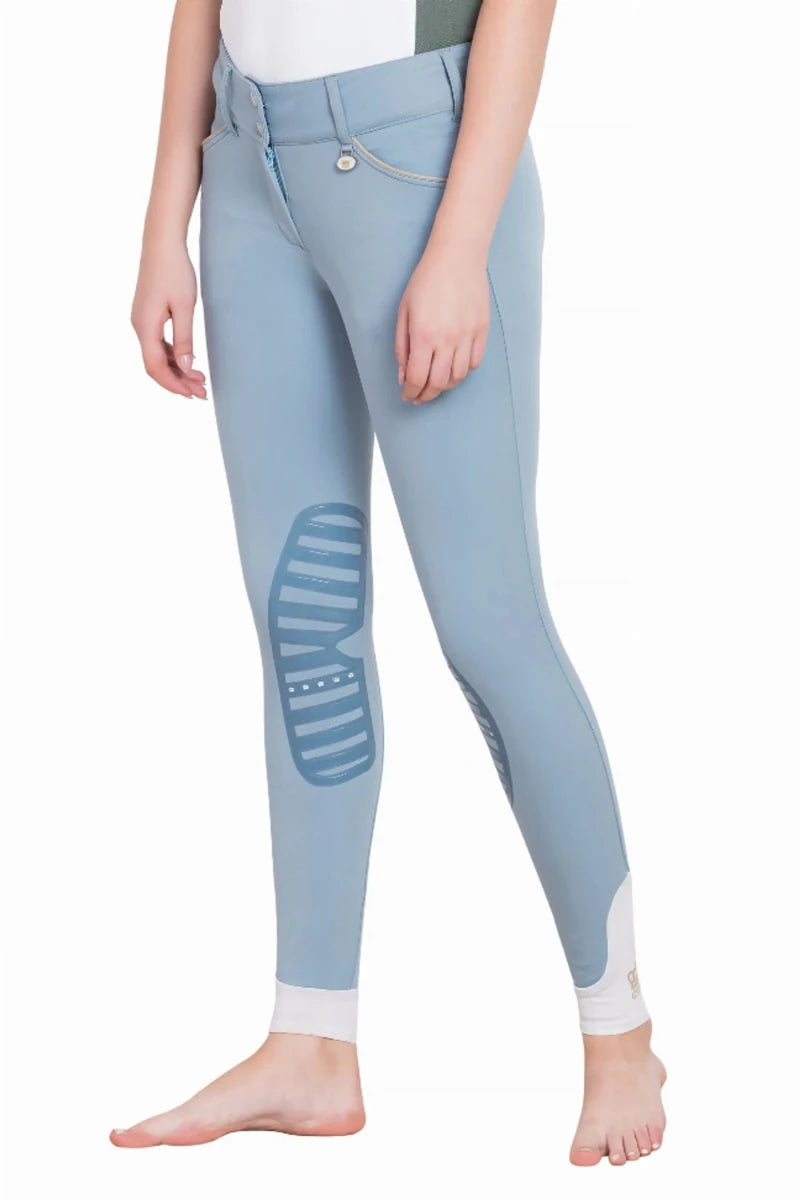 George H Morris Ladies Add Back Silicone Knee Patch Breeches, Ghm rust/24, view 30