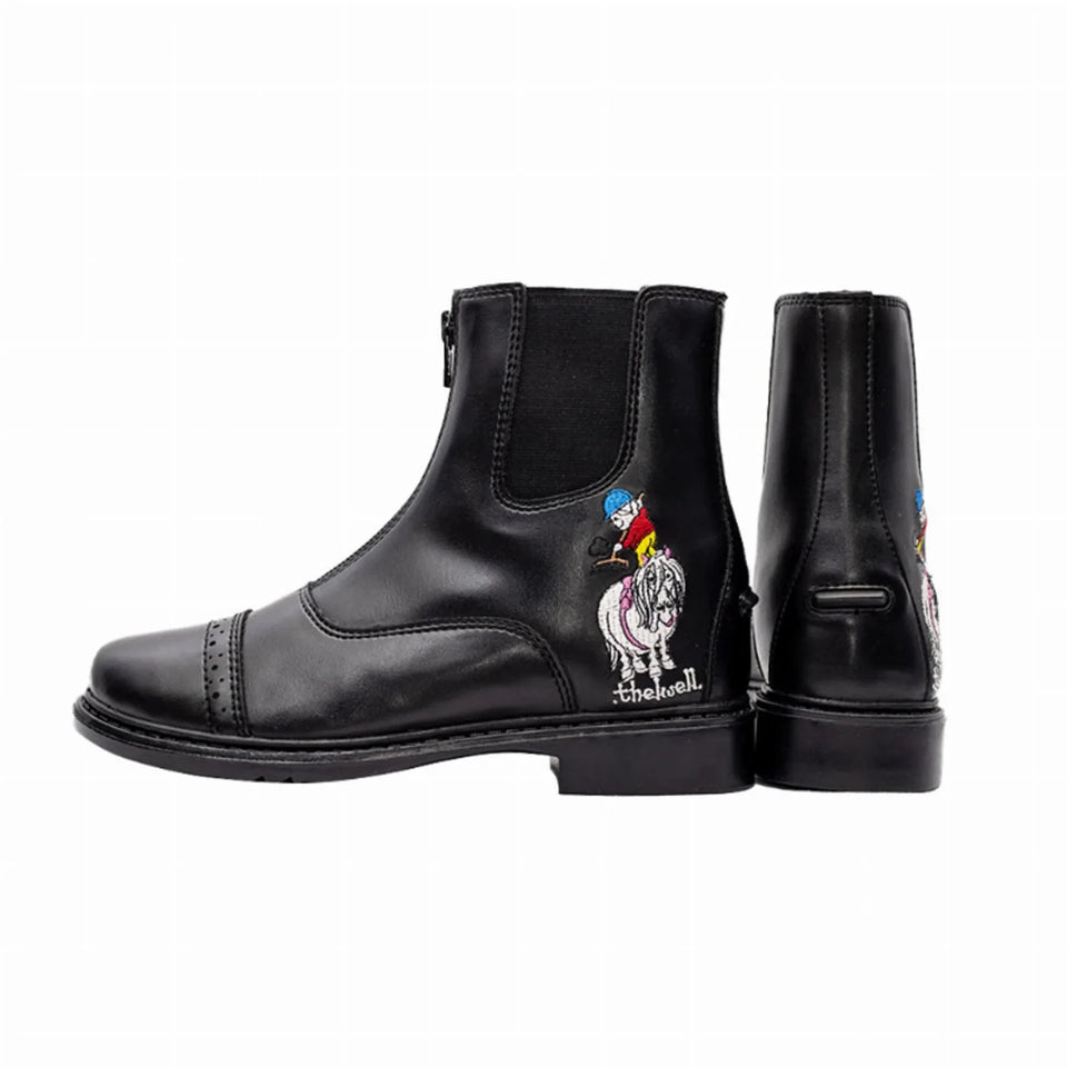 TuffRider Children's Thelwell Sweep Front Zip Paddock Boots, view 14
