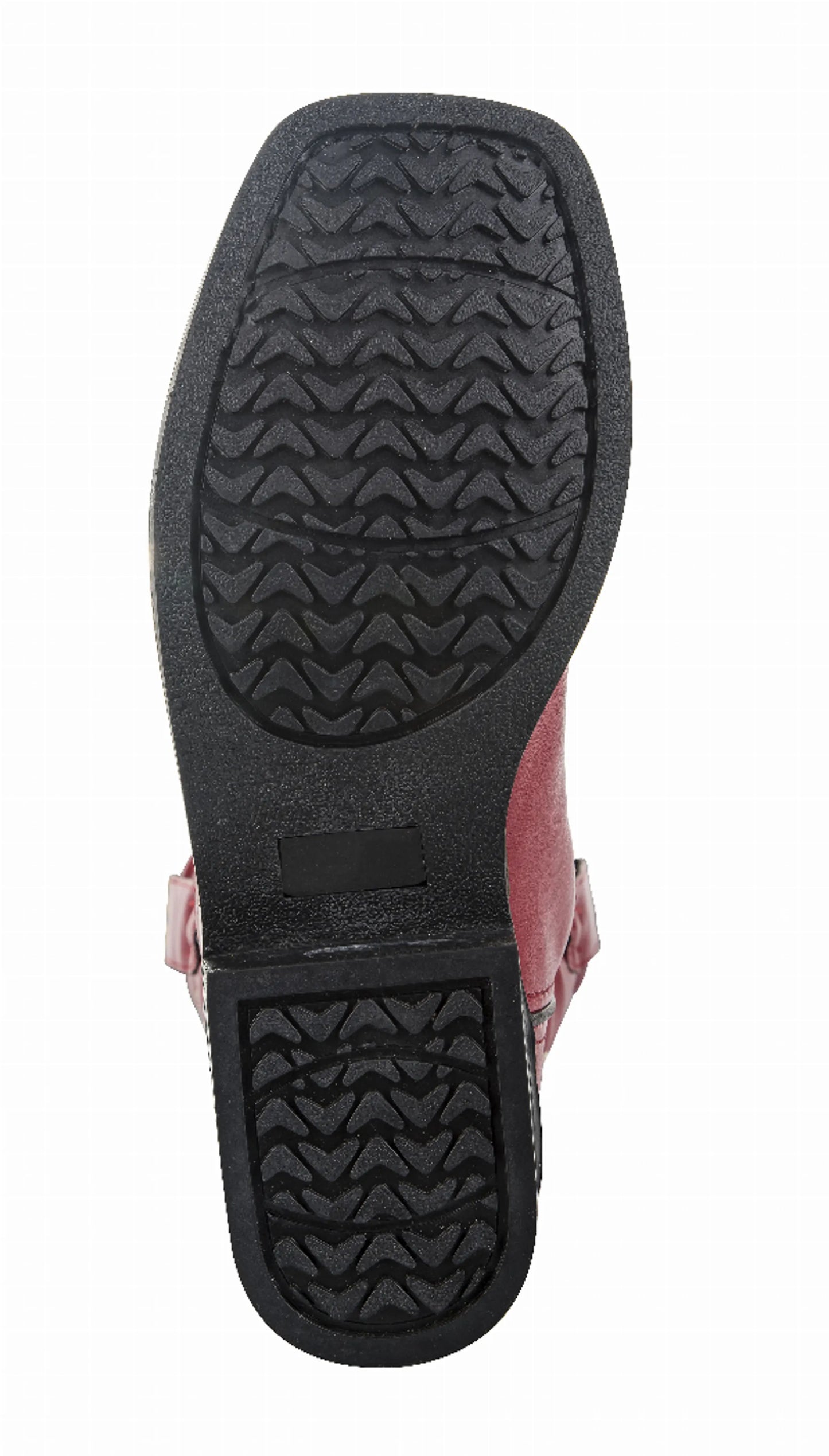 TuffRider Youth Fire Red Floral Western Boots - Kids Cowboy Boots with Embroidered Design