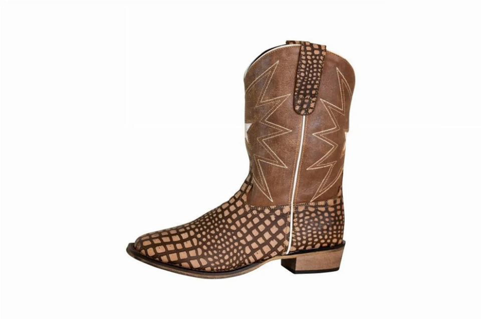 Youth Western Riding Boots, Square Toe Cowboy Boots for Kids, view 8