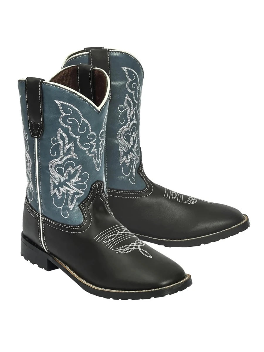 TuffRider Children's Yellowstone Rounded Toe Western Boot- Mocha with, view 16