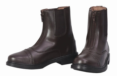 Women's Paddock Boots - TuffRider Starter Synthetic Leather Front, Mocha/6 REGULAR