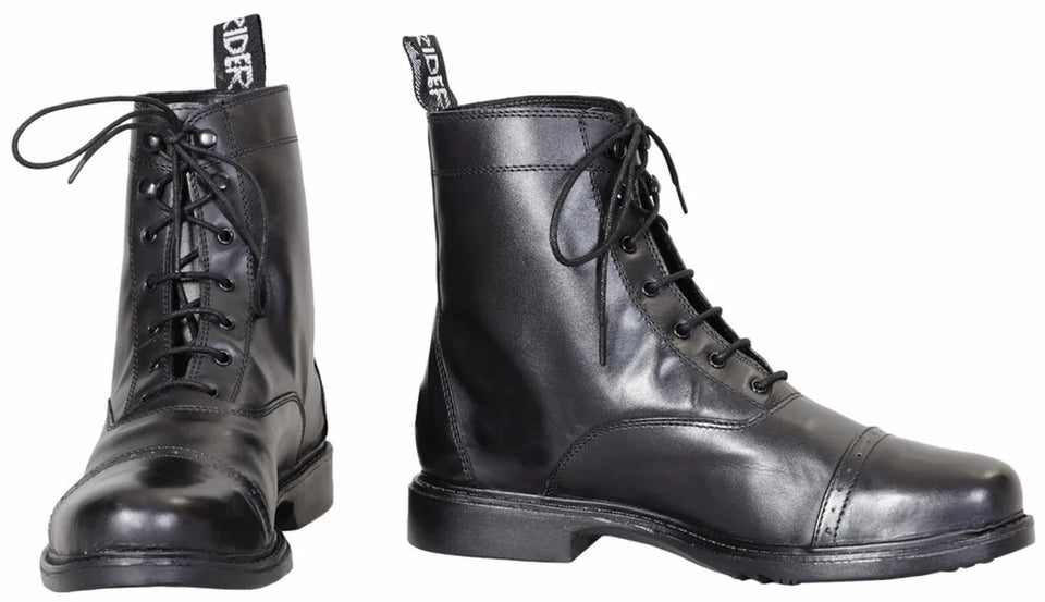 Women's Lace-Up Paddock Boots - Premium Leather Horse Riding Ankle, view 24