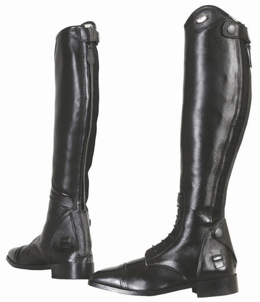 Women's Leather Field Boots - TuffRider Regal Premium Riding Boots with Memory Foam - Color: Black | Pack Of: 1